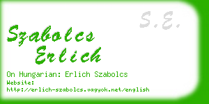 szabolcs erlich business card